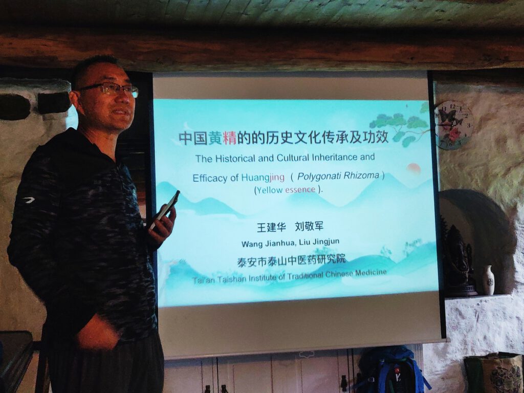 Presentation by Wang Jianhua from the Tai'an Taishan Institute of Traditional Chinese Medicine (TCM)